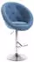 CLP London V2 Barhocker Stoff Blau Chrom (319387)