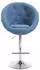 CLP London V2 Barhocker Stoff Blau Chrom (319387)