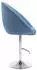 CLP London V2 Barhocker Stoff Blau Chrom (319387)