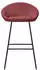 ML-Design Barhocker mit Rückenlehne Rot Metall 4er-Set (490018545)