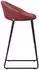 ML-Design Barhocker mit Rückenlehne Rot Metall 4er-Set (490018545)