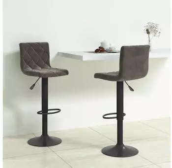 vidaXL Barhocker 2 Stk. Dunkelgrau Samt (333732)