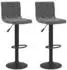 vidaXL Barhocker 2 Stk. Dunkelgrau Samt (333732)
