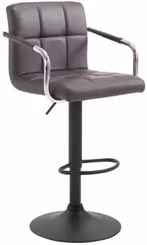 CLP Barhocker Lucy V2 mit Lehne, h&ouml;henverstellbar, Braun/Schwarz (315647)