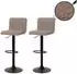 MCW Barhocker G87 2er-Set Boucle-Stoff höhenverstellbar drehbar, Taupe (MCW-G87)