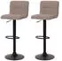 MCW Barhocker G87 2er-Set Boucle-Stoff höhenverstellbar drehbar, Taupe (MCW-G87)