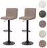 MCW Barhocker G87 2er-Set Boucle-Stoff höhenverstellbar drehbar, Taupe (MCW-G87)