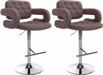 CLP Barhocker Dublin Stoff, h&ouml;henverstellbar, drehbar, 2er Set