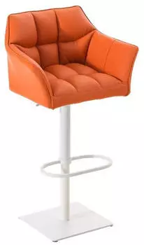 CLP Damaso Barhocker Kunstleder h&ouml;henverstellbar, orange/wei&szlig; (Damaso)