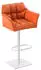 CLP Damaso Barhocker Kunstleder höhenverstellbar, orange/weiß (Damaso)