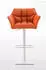 CLP Damaso Barhocker Kunstleder höhenverstellbar, orange/weiß (Damaso)