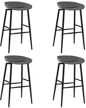 vidaXL Barhocker 4er-Set Grau (248169)