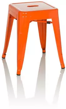 HJH Office VANTAGGIO Bistrohocker Metall stapelbar, Orange (645070)