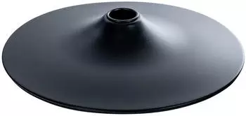 CLP Bodenteller Metall rund, Schwarz, &Oslash;45cm, Anti-Rutsch-Gummiring (319094)