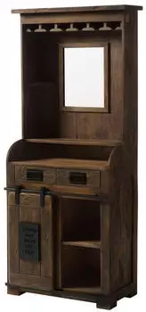 Massivmoebel24 Railway Bar Mangoholz 75x35x170cm braun lackiert (09-310-772-3032)
