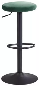 Wohnling Barhocker Samt Gr&uuml;n, drehbar, 58-79cm, 100kg (WL6.198)