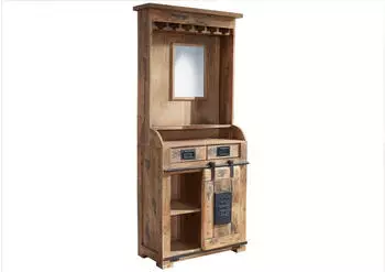 Massivmoebel24 Railway Bar Mangoholz natur lackiert 75x35x170cm (09-330-772-0041)
