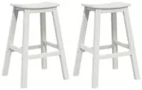 vidaXL Barhocker 2 pcs Wei&szlig; 52 x 43 x 73,5 cm HDPE