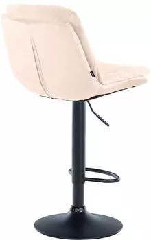 CLP Barhocker Laurel Samtbezug, h&ouml;henverstellbar, drehbar, creme