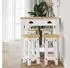 vidaXL 5-tlg. Bar-Set Weiß Massivholz Kiefer (3217077)