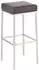 CLP Montreal Barhocker Kunstleder braun, Metallgestell Edelstahl (2er Set)