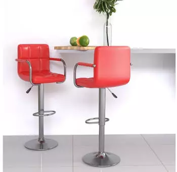 vidaXL Barhocker 2er-Set Kunstleder Rot (334595)