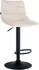 CLP Jerry Barhocker 2er-Set, Samt, höhenverstellbar, 360° drehbar, Creme/Schwarz