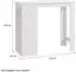 Homestyle4u Bartisch 120x105x50cm, weiß/Eiche, mit Regal (2530)