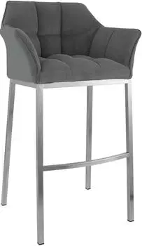 CLP Damaso Barhocker Cordbezug mit R&uuml;ckenlehne, bis 240kg