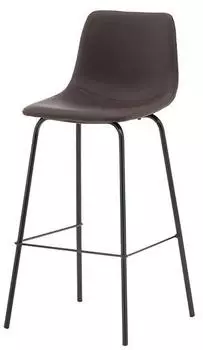 Livetastic Alexi Barhocker 2er-Set, Kunstleder, dunkelbraun (002615017101)