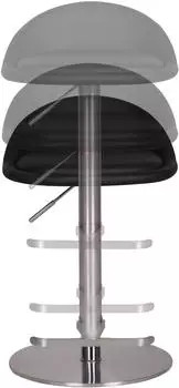 Finebuy Barhocker Edelstahl Wei&szlig; Modern (SuVa1271_1)
