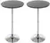 CLP Stehtisch 2er-Set, rund, Holz/Metall, schwarz, Ø60cm, H108cm