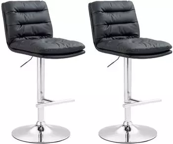 CLP Damar Barhocker 2er-Set, Kunstleder, h&ouml;henverstellbar, drehbar
