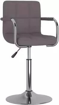 vidaXL Barhocker taupe, h&ouml;henverstellbar, drehbar, mit Armlehnen (334552)