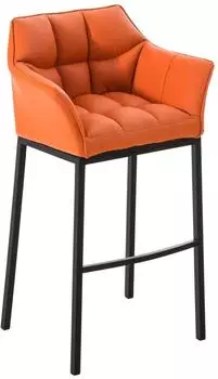 CLP Damaso Barhocker Kunstleder, orange/schwarz