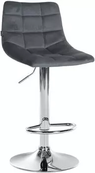 CLP Jerry Barhocker Samt, h&ouml;henverstellbar, dunkelgrau/chrom (322568)