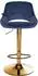 CLP Milet Barhocker 2er-Set, Samtbezug, höhenverstellbar, drehbar, blau (327807)