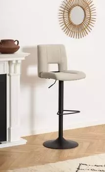Actona Sylvia Barhocker 2er-Set, Polyester, beige, h&ouml;henverstellbar, drehbar (67312241-0)