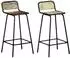 vidaXL Barhocker 2 Stk. Altholz Massiv, Braun (321954)