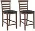 vidaXL Barhocker mit Kissen 2er-Set Braun Massivholz Gummibaum (4102538)