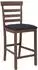 vidaXL Barhocker mit Kissen 2er-Set Braun Massivholz Gummibaum (4102538)
