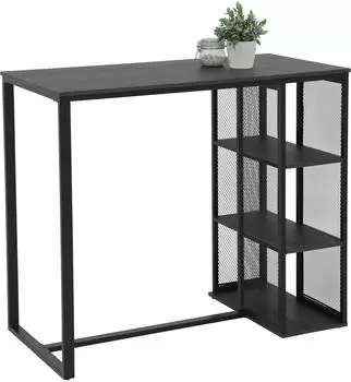 Hela Klara BT Bartisch Eiche Dunkelgrau Metall-Gittergestell 120x60cm (921036)