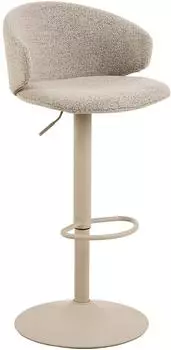 ebuy24 Ella Barhocker Boucl&eacute; beige, Drehfunktion, 2er-Set (11-0000109561)