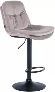 CLP Barhocker Laurel Samt, h&ouml;henverstellbar, drehbar, grau