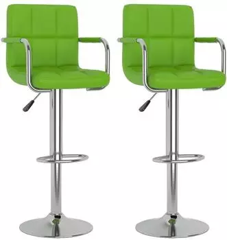 vidaXL Barhocker 2 Stk., gr&uuml;n, Kunstleder (334602)