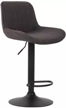 CLP Lentini Barhocker Stoff, h&ouml;henverstellbar, 360&deg; drehbar, dunkelgrau