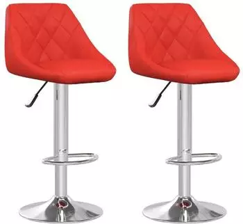 vidaXL Barhocker rot, Kunstleder, 2er-Set (335181)