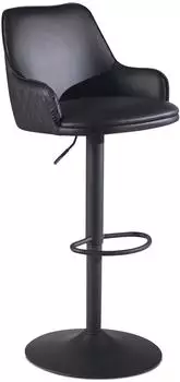 Finebuy Barhocker Kunstleder, schwarz, höhenverstellbar 86-106cm (FB99334)