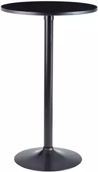 Wohnling Ceylon Bartisch rund &Oslash;60cm, 100cm hoch, Metall/Holz, schwarz (WL6.192)