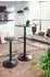 Wohnling Ceylon Bartisch rund Ø60cm, 100cm hoch, Metall/Holz, schwarz (WL6.192)